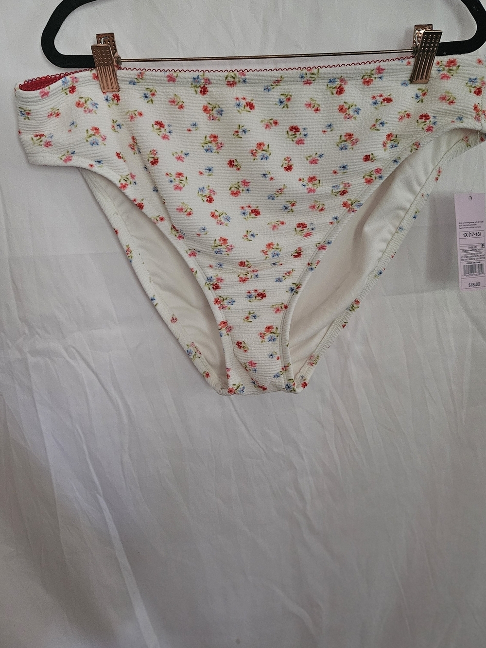 Shade & Shore White Floral Bikini Bottoms